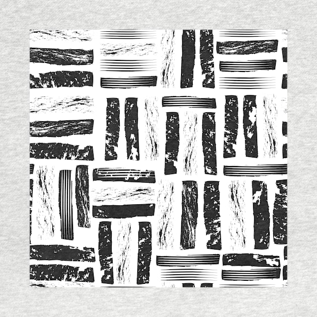 Textured marker hand drawn vertical horizontal lines by artverich